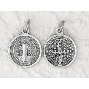 St. Benedict Jubilee Medal, Oxidized – St. Anthony's Catholic Gift Shop