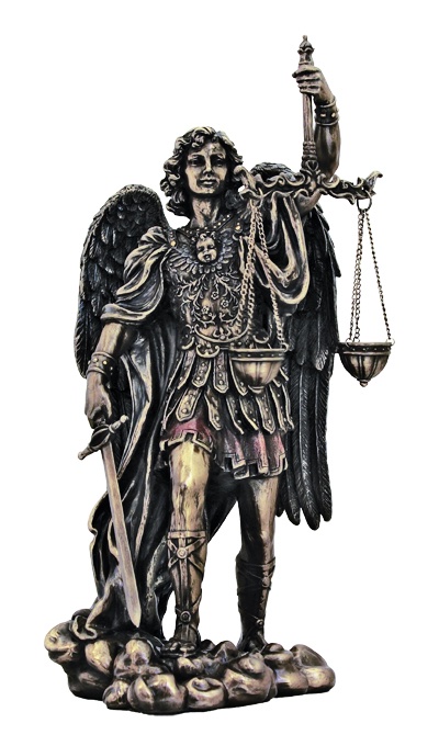 St. Michael Scales of Justice, Cold Cast Bronze – 11″ Statue – St ...