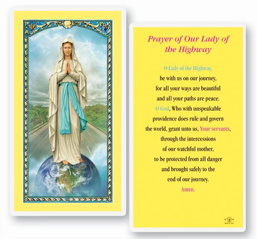 Our Lady of the Highway, Prayer – Laminated Holy Card – St