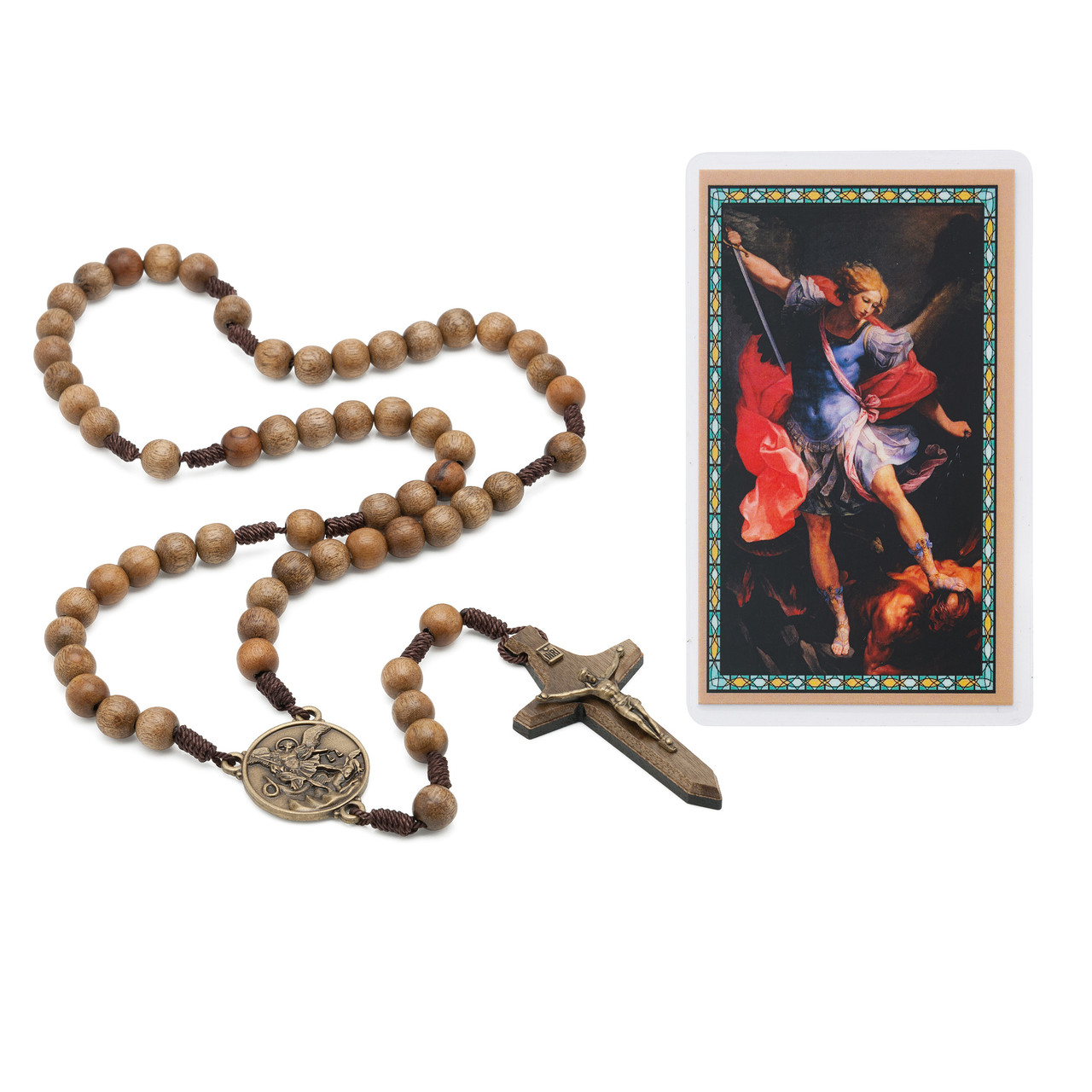 St. Michael Sword Corded Rosary – St. Anthony's Catholic Gift Shop