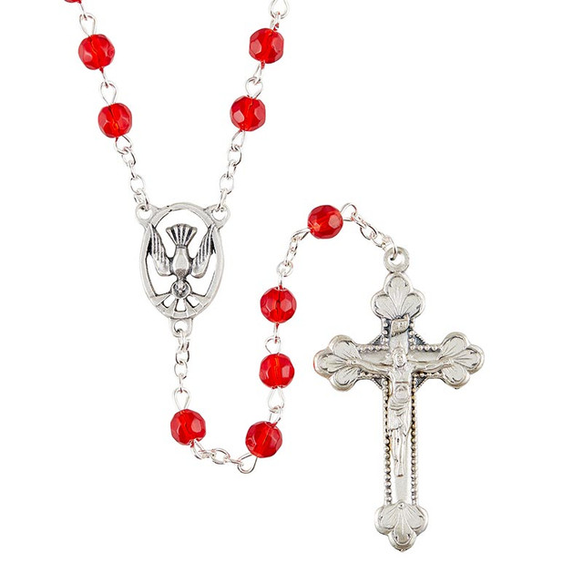 Creed Ruby Confirmation Rosary – St. Anthony's Catholic Gift Shop