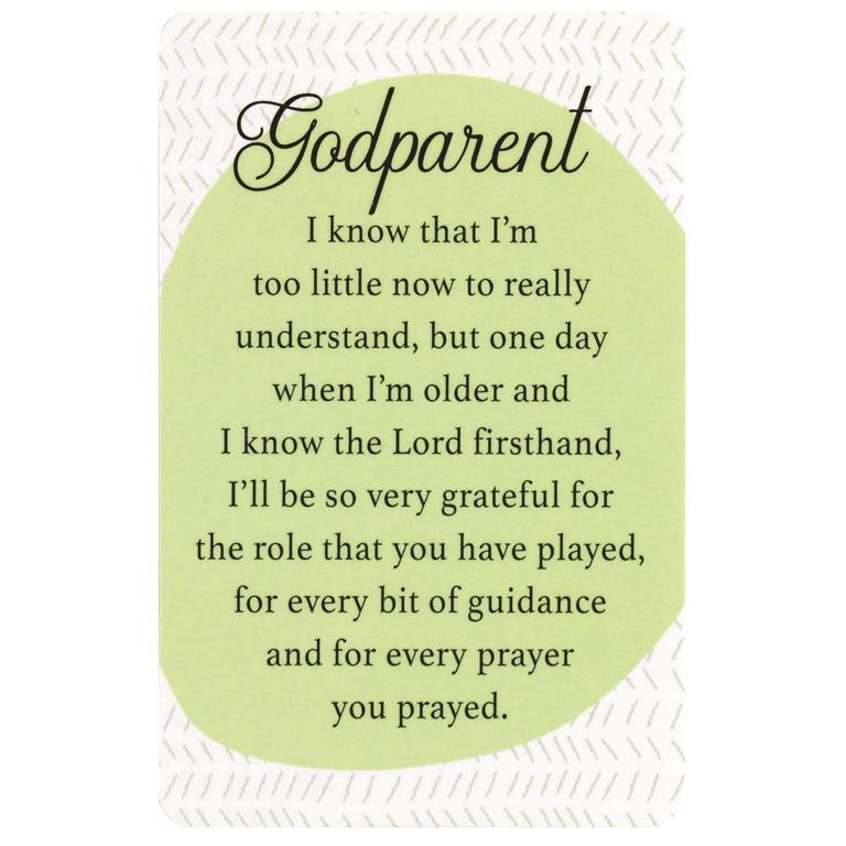 Godparent Prayer Card – St. Anthony's Catholic Gift Shop